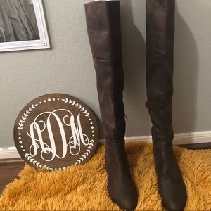 🍁Report | Fisher Over-the-knee brown boots